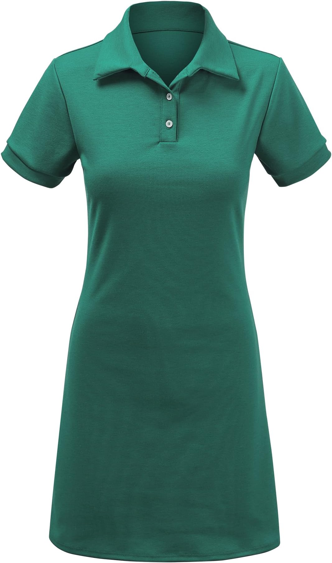 Come Together California WDR1379 Womens Short Sleeve Polo Dress - Made in USA S Jade