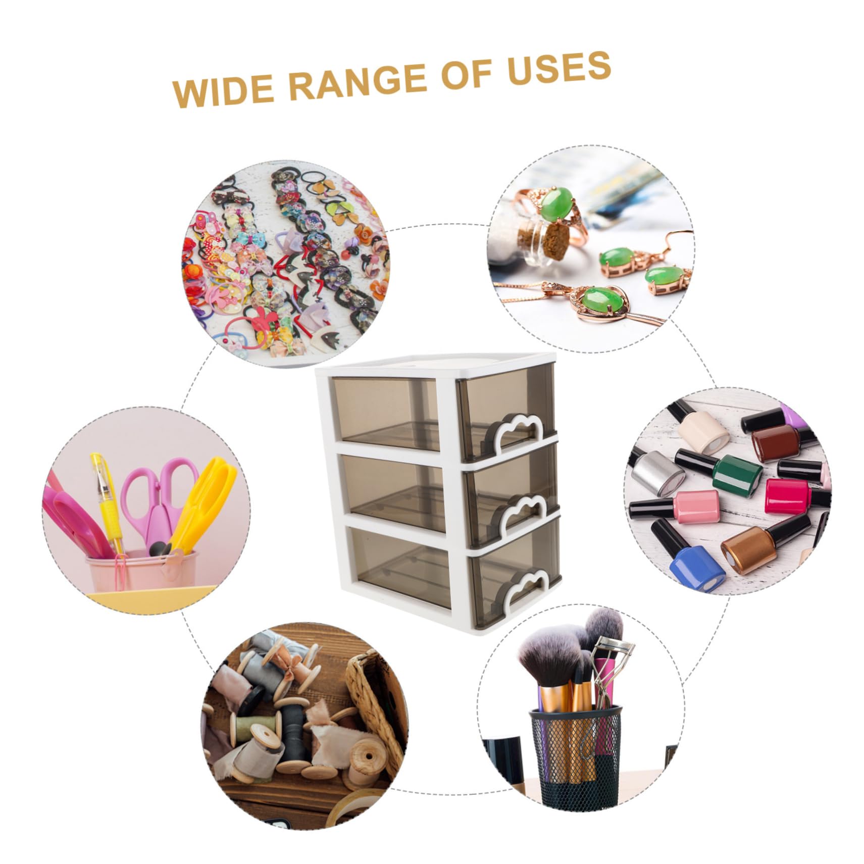 Alipis Organizzatore Cosmetico Impilabile in Plastica Cassetti Trasparenti Multifunzionale per Scrivania, Materiale Sicuro per Piccoli Spazi e Ufficio