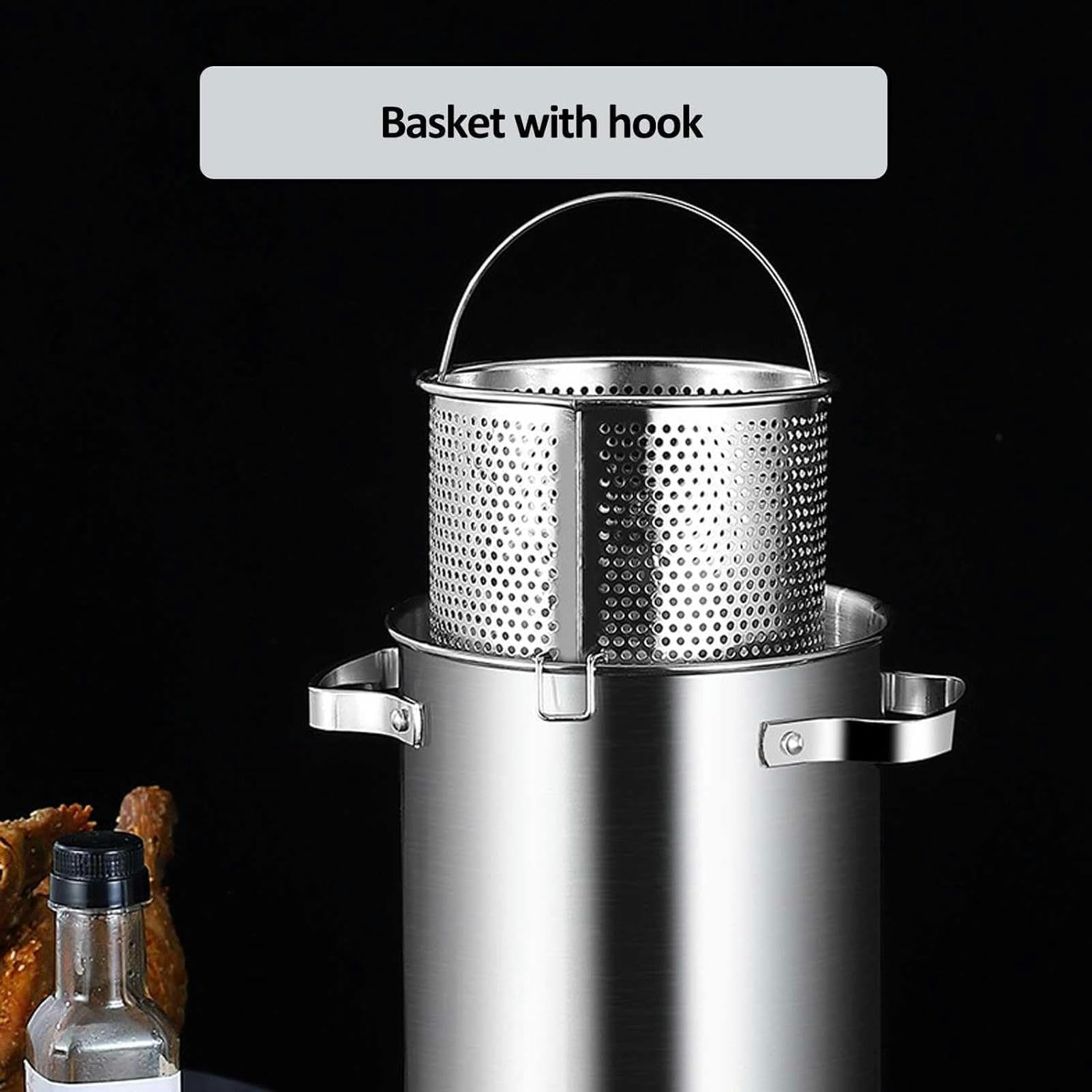 Marmite À Asperges 5 L, Cuiseur Vapeur pour Pâtes en Acier Inoxydable 304 avec Panier Amovible, Ustensile De Cuisine Professionnel pour La Maison