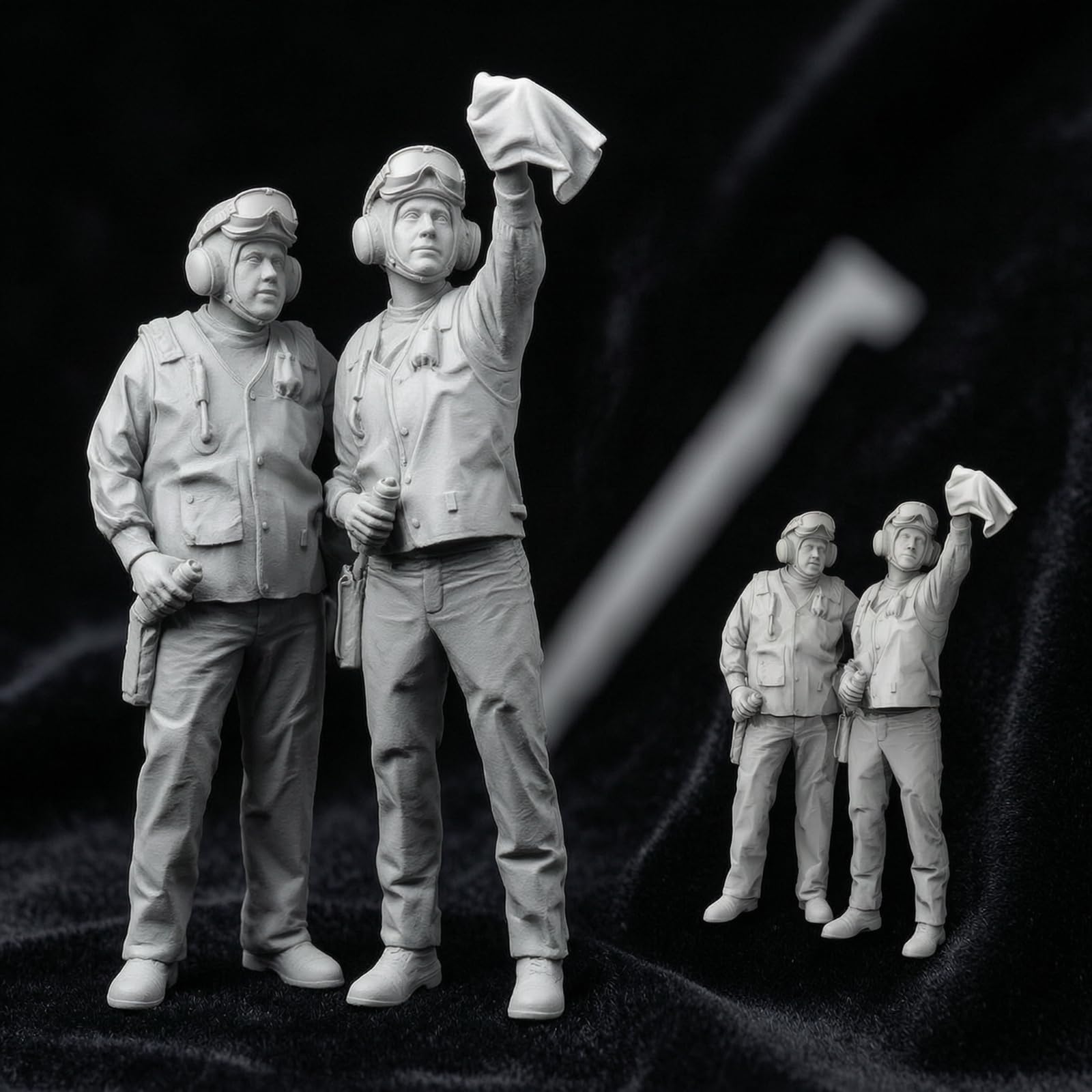 Amagogo Figura Del Personale Navale Set di Miniature Modellino Statuina Soldatino in Resina Non Assemblata Non Dipinta con Pose Dinamiche E Dettagli Storici