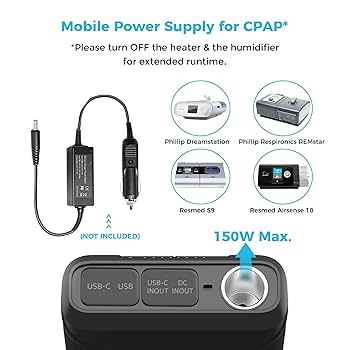 Renogy 72000mAh 266Wh 12V Power Bank for CPAP and Camping