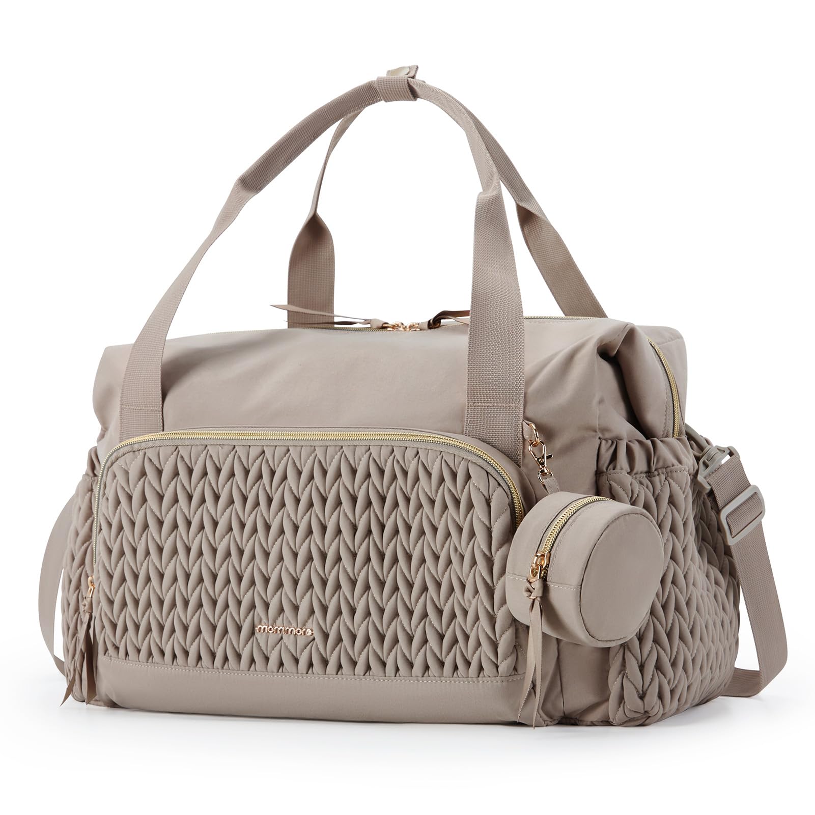 mommore Wickeltasche, geräumige Reise-Wickeltasche, Kliniktasche für die Geburt, Babytasche mit Schnulleretui