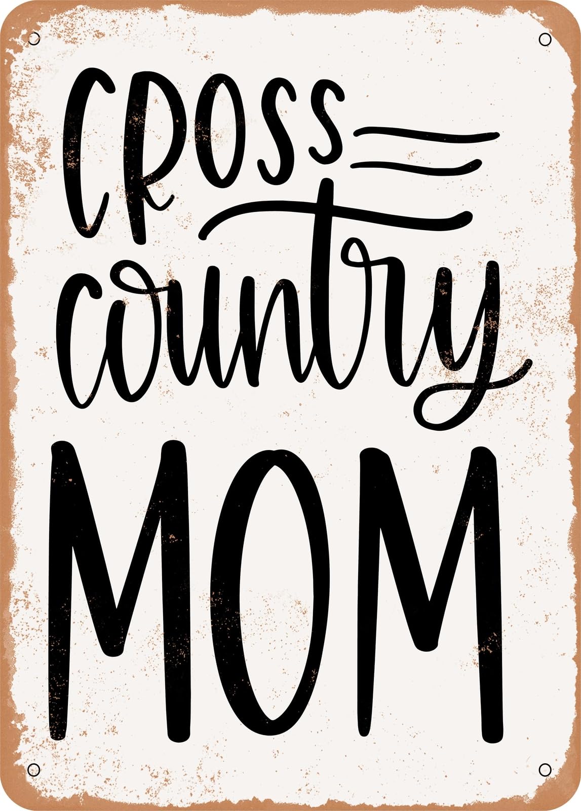 Miaomansenstore Metal Sign - Cross Country Mom - Vintage Look Home Decor