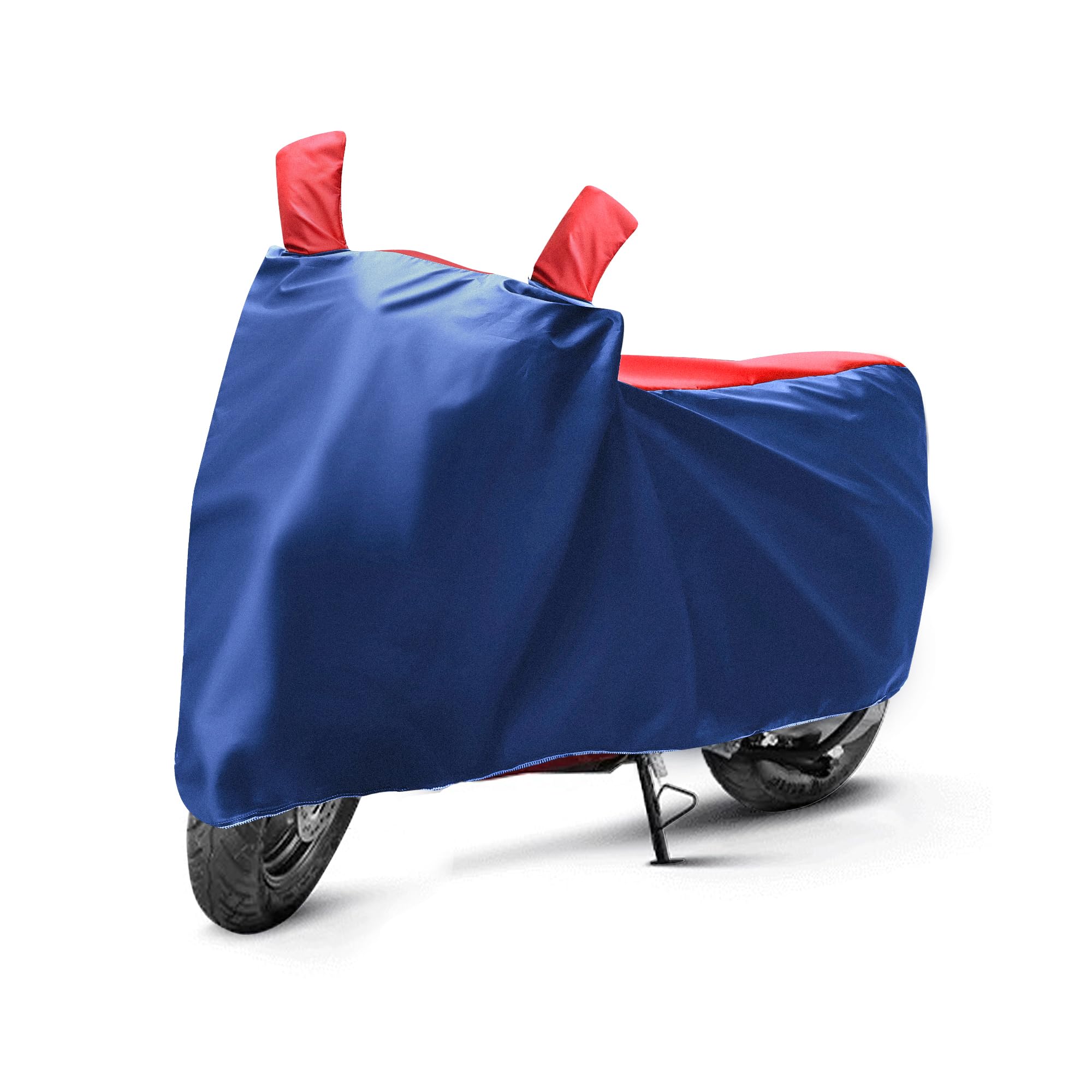 NG Auto Front 100% Water Resistant & Dust Proof Universal Full Body Cover for All Two Wheelers Upto 180 CC Bike, Scooty/Scooter Cover for Honda Activa 6G, Splendor Plus, Pulsar, Etc (Red & Blue)