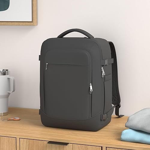 Miniatura 2 de Rinlist Mochila grande para hombre y mujer, Verde pavo real, Mochila de viaje