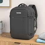 BAGODI Sac à dos pour hommes femmes,42L Sac à dos de voyage approuvé par vol avec 4 Cubes d'emballage,17Inch Sac à dos pour ordinateur portable (A-Noir (40L))