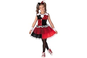 Rubies Girl's DC Super Villains Harley Quinn Costume Tutu Dress