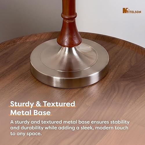 Miniatura 5 de Lámpara de mesa, moderna lámpara de escritorio para mesita de noche con regulador de intensidad y bombilla, lámpara de mediados de siglo para sala