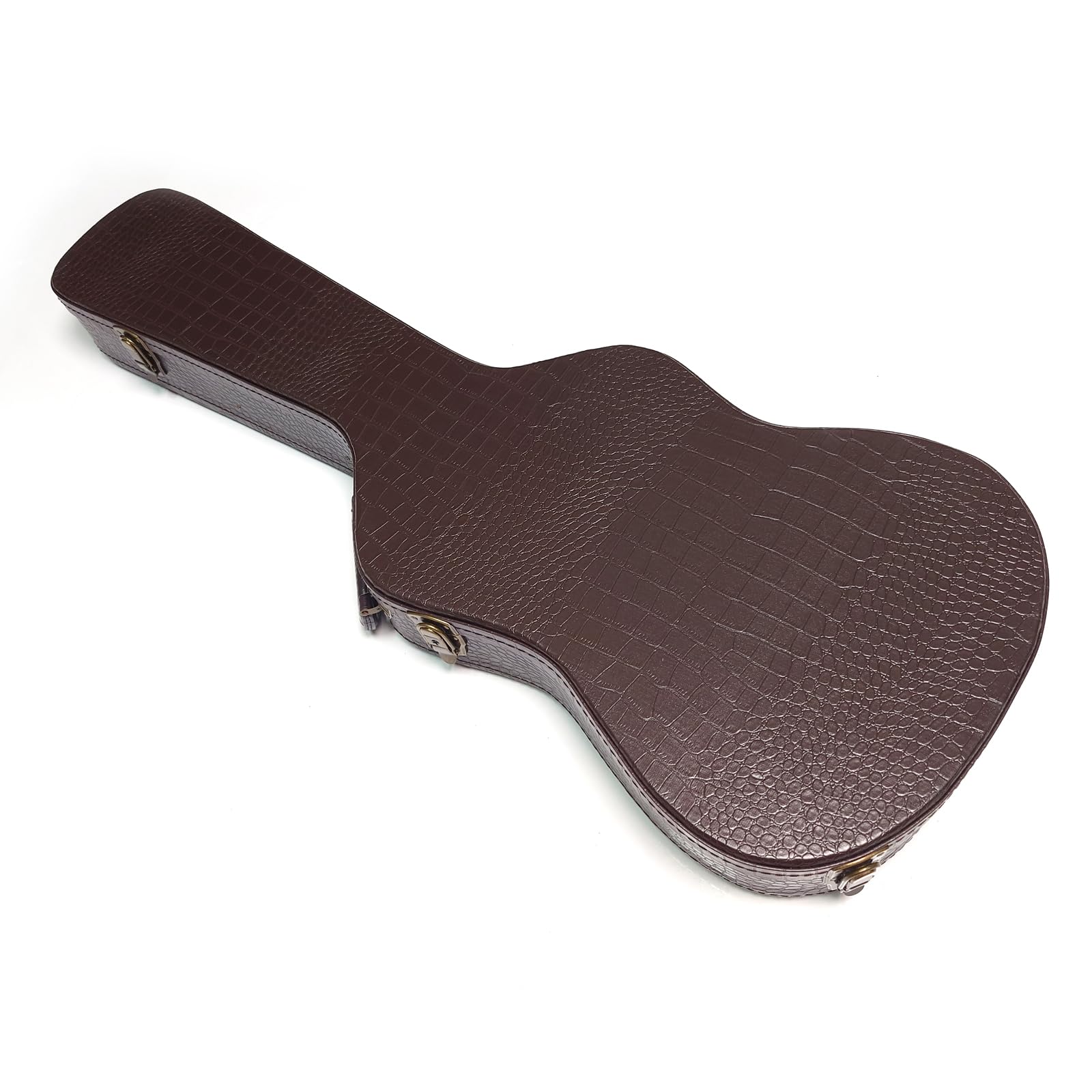 Premium Hard Shell Electric Guitar Case for Fender Stratocaster and Telecaster Guitar Case, Waterproof Leather, Plush Interior, with Storage Compartment, Durable & Portable for Travel (Brown)