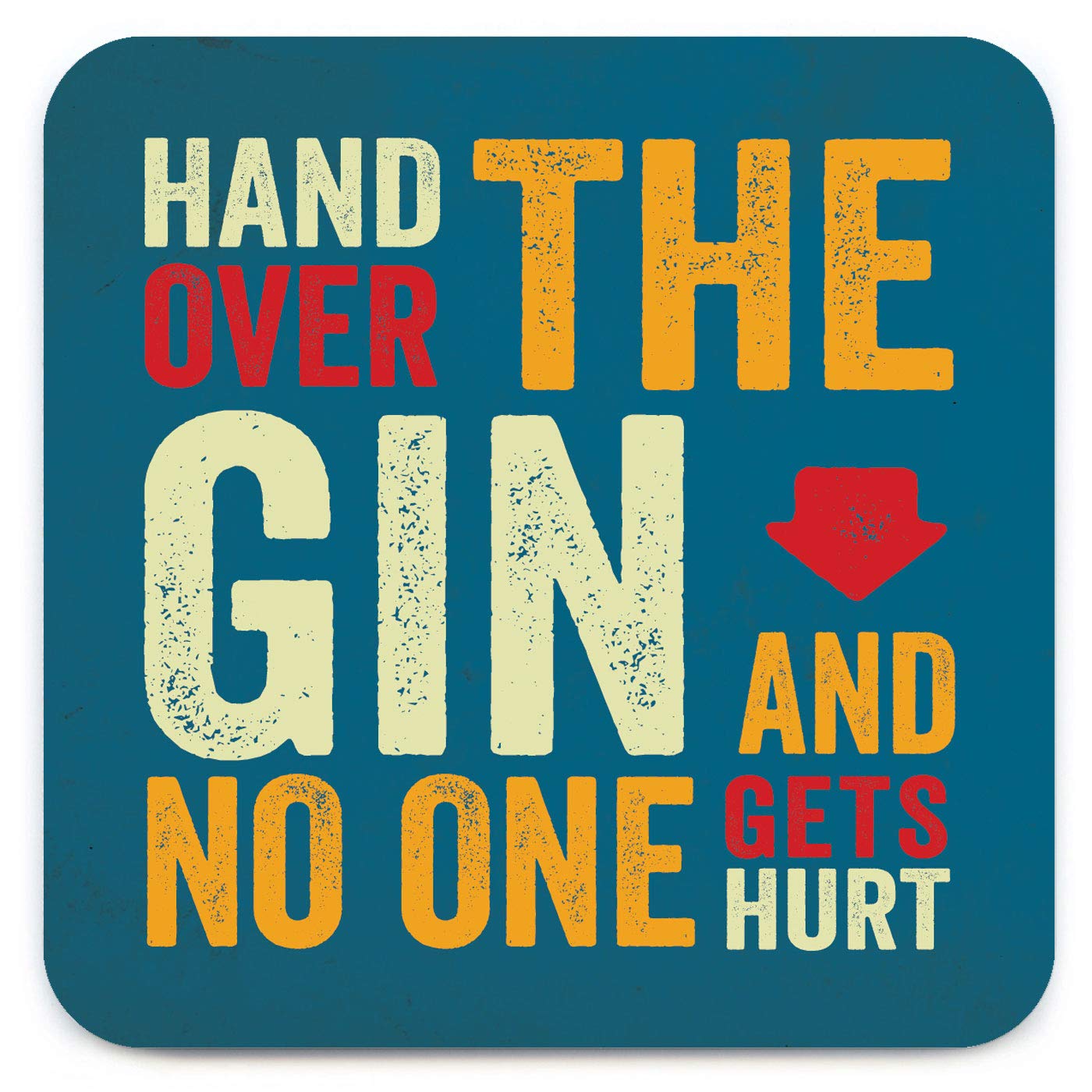 Brainbox Candy - Funny 'Hand Over Gin Coaster' - Small Gift Ideas For Him Her - Friends Birthday - Housewarming Present - New Home Gift - Funny Gifts For Women Men
