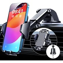 VANMASS Car Phone Holder 2026 Ultimate True Military-Grade【Upgraded Strongest Suction &amp; Clip】 Cell Phone Car Mount Truck Windshield Dashboard Vent for iPhone 18 Pro Max 17 16 15 14 13 Android