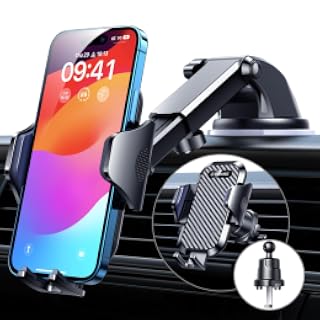 VANMASS - Soporte para teléfono de automóvil 2026, de grado militar, con succión y clip para parabrisas. Soporte para pared y ducha de teléfono celular para iPhone 17 Pro Max 16, 15, 14, 13, Android