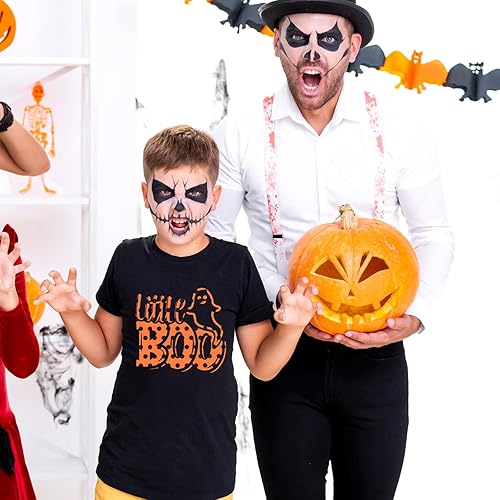 Miniatura 5 de Tintnut Halloween HTV - 12 hojas de vinilo de transferencia de calor de 12 x 10 pulgadas, color naranja, morado, verde, vinilo para planchar en