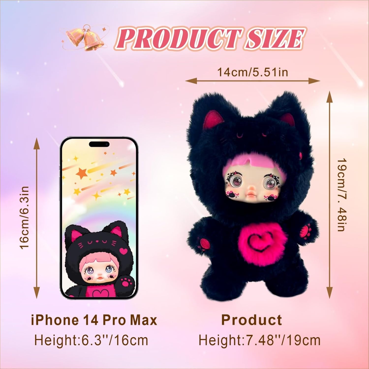 Plush Doll Blind Box for Birthday Gifts Stuffed Animals Toy for Boys Girls Nommi Loveliness Never Ends Series Random Design Collectible Toys (1 of 7 Possible Styles)