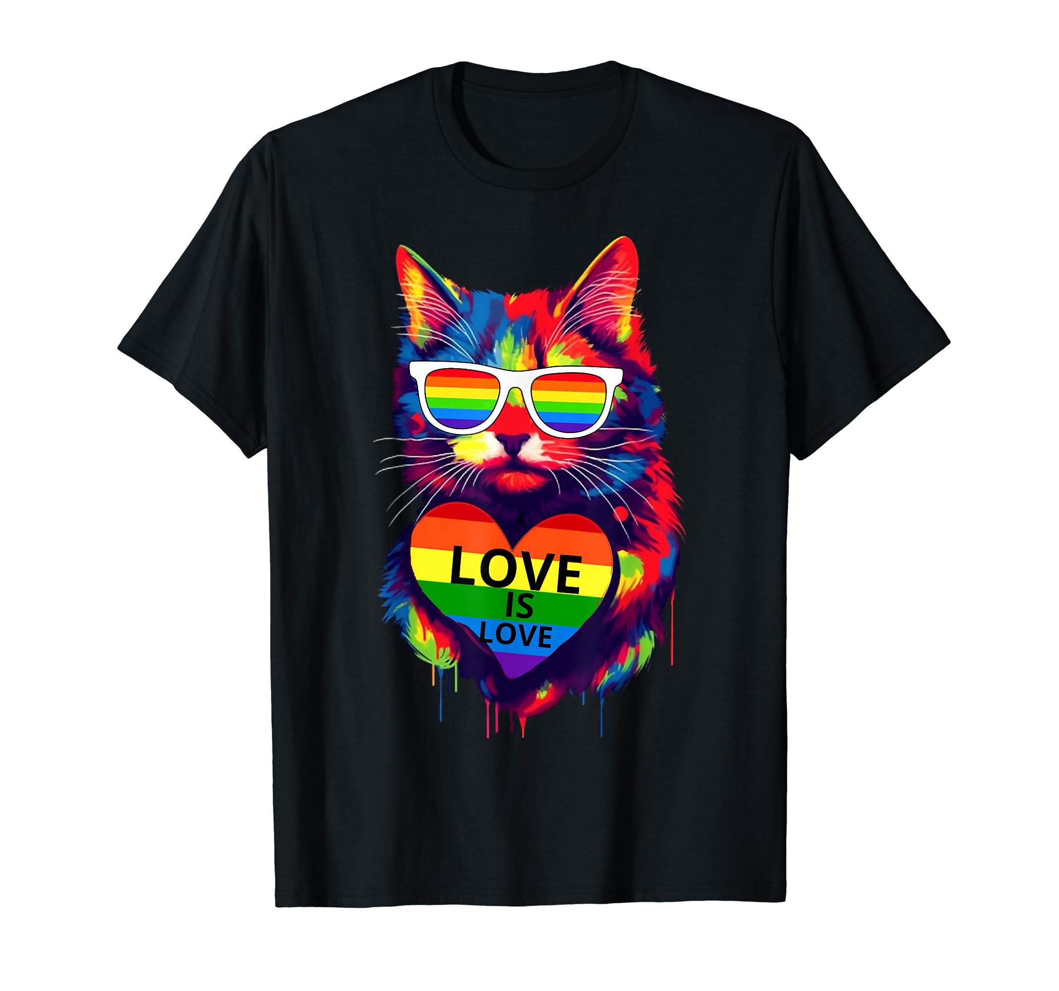 CaterpillarCat LGBT Flag Gay Pride Month Transgender Rainbow Lesbian T-Shirt