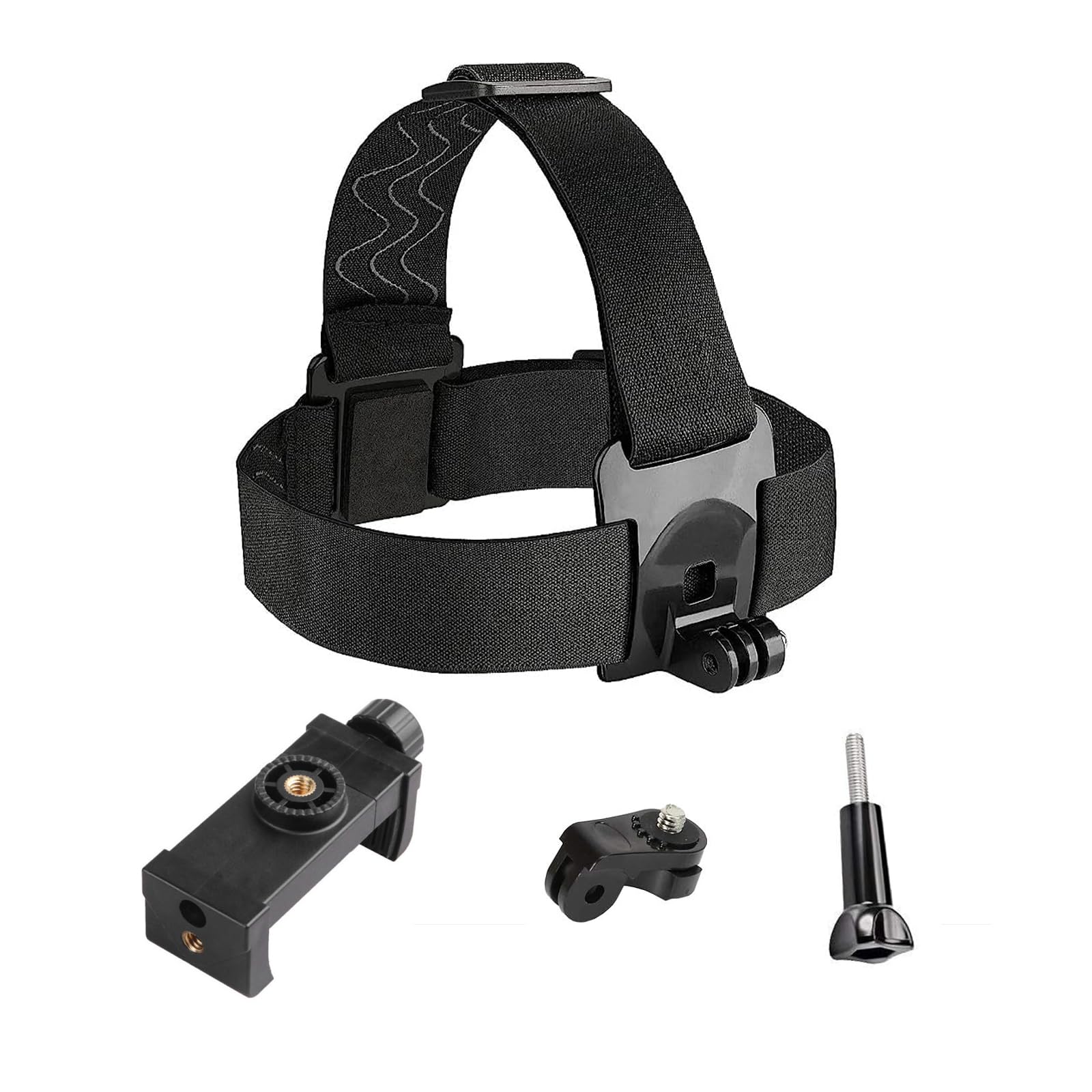 POV Phone Head Mount Strap,First-Person View Video Outdoor Live Shooting Bracket for iPhone, for Samsung Galaxy Phone, for GoPro Insta360 Sony DJI Action Camera