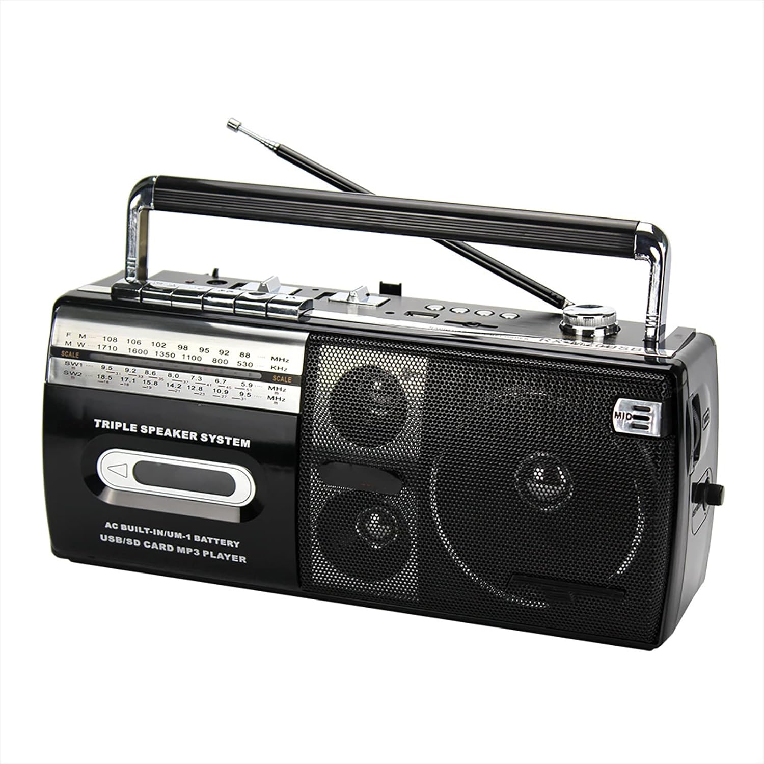 Amhuui Retro Tape Player, Portable Bluetooth Cassette Player, Recording
