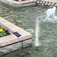 Vista 7 de Kit de bomba de fuente solar con panel solar separado, bomba de agua solar mejorada de 1.8 W con cable de 3 M de largo y 4 boquillas Fuente de agua