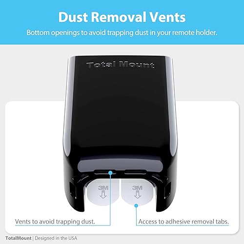 Miniatura 7 de TotalMount Soportes para control remoto sin agujeros Elimina la necesidad de perforar agujeros en tu pared (Soportes para control remoto negros,
