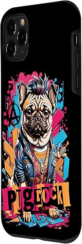 Miniatura 2 de iPhone 11 Pro Pug Rock - Funda Pug de moda