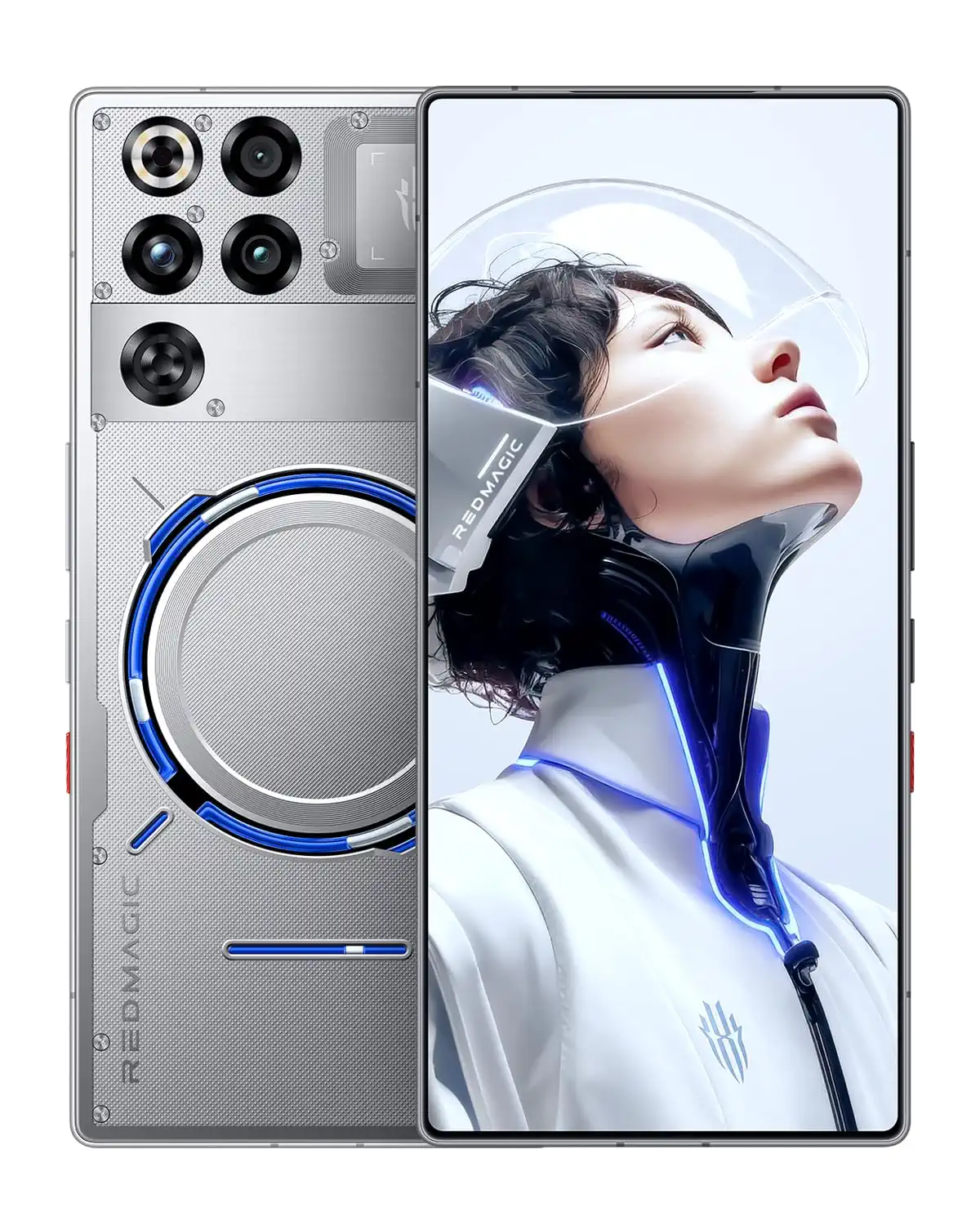 REDMAGIC 11 Pro 144Hz Gaming Handy, 5G Android Smartphone, 16GB RAM+512GB ROM, Snapdragon 8 Elite Gen 5, 6.85" 1.5K Full Bildschirm Gaming Telefon, 50MP Kamera, 80W Ladegerät, Silber