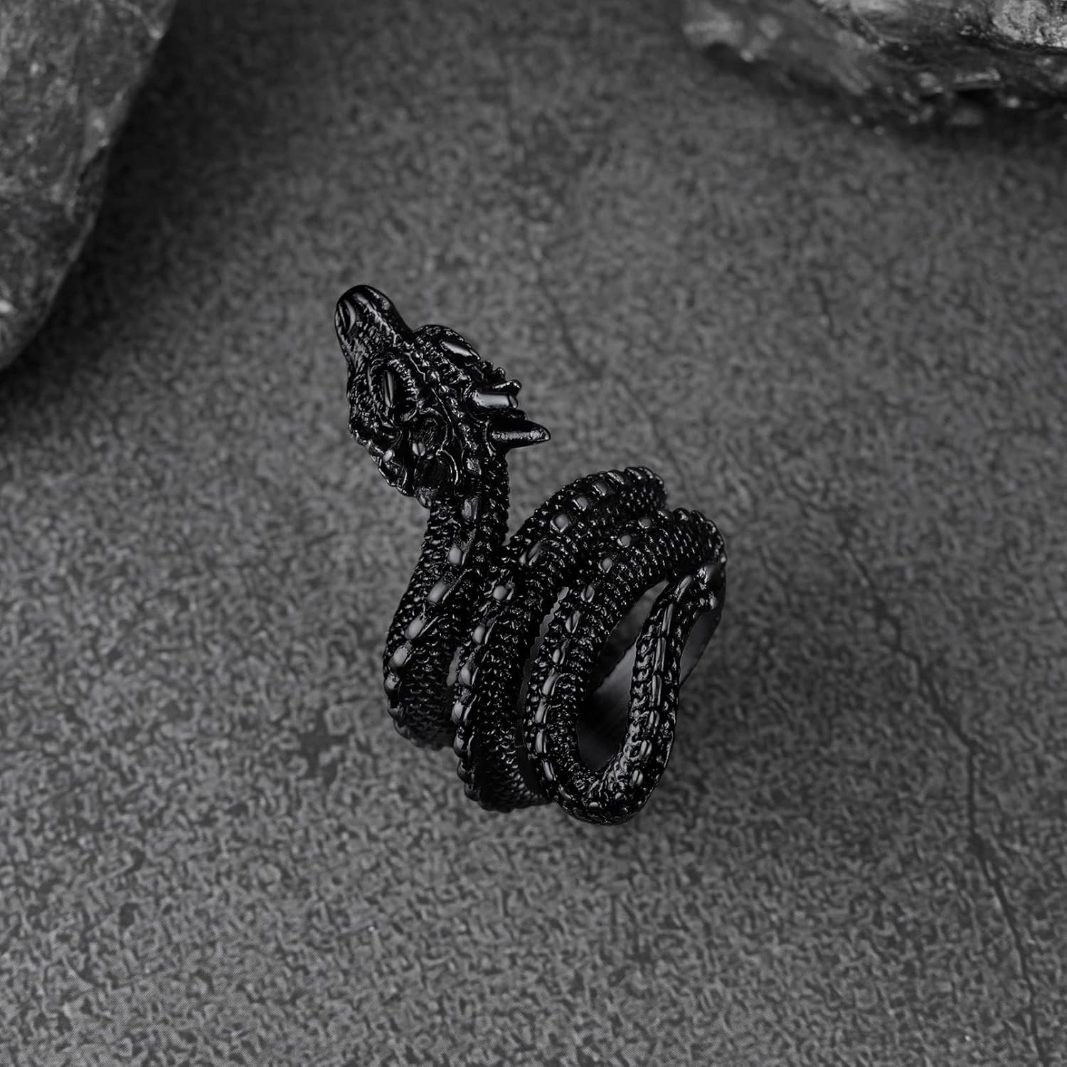 FaithHeart Norse Viking Jewelry Mens Stainless Steel Vikings Thor's Hammer/Wolf Head Ring Valknut Warrior's Gothic Jewelry-Personalized Engrave - Image 7