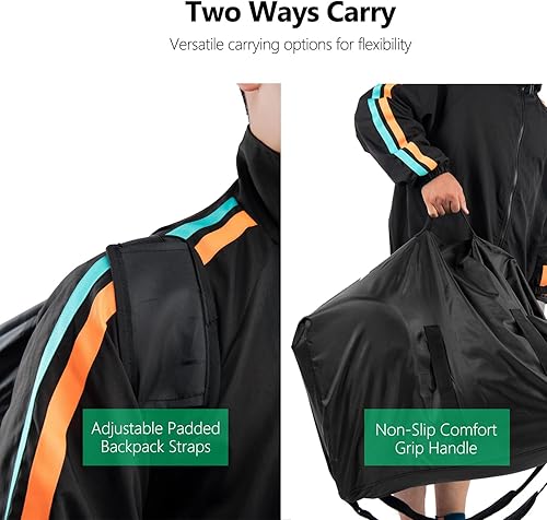 Miniatura 4 de elaia Bolsa de viaje para asiento de automóvil para avión, impermeable, con correas, bolsa acolchada de gran capacidad para asiento de automóvil,