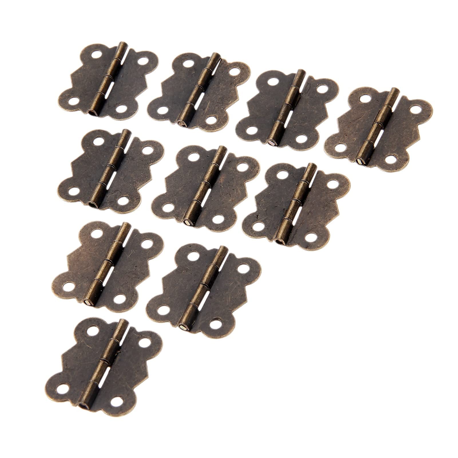 Nvsfzgiyg One Color Hinge, 10Kits 4 Holes Butterfly Antique Bronze V-Intage Furniture Hardware Cabinet Cupboard Door 2530Mm