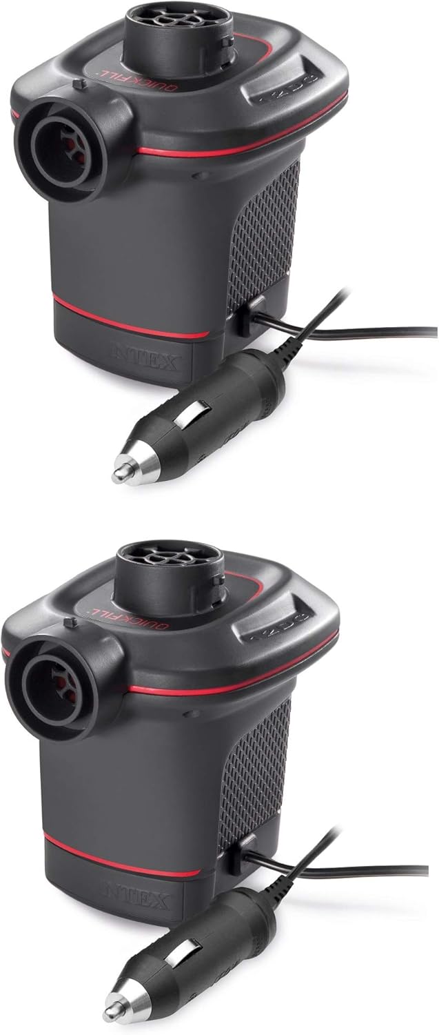 Intex 12 Volt Quick-Fill DC Car Electric Inflatable Float & Air Bed Pump (2)