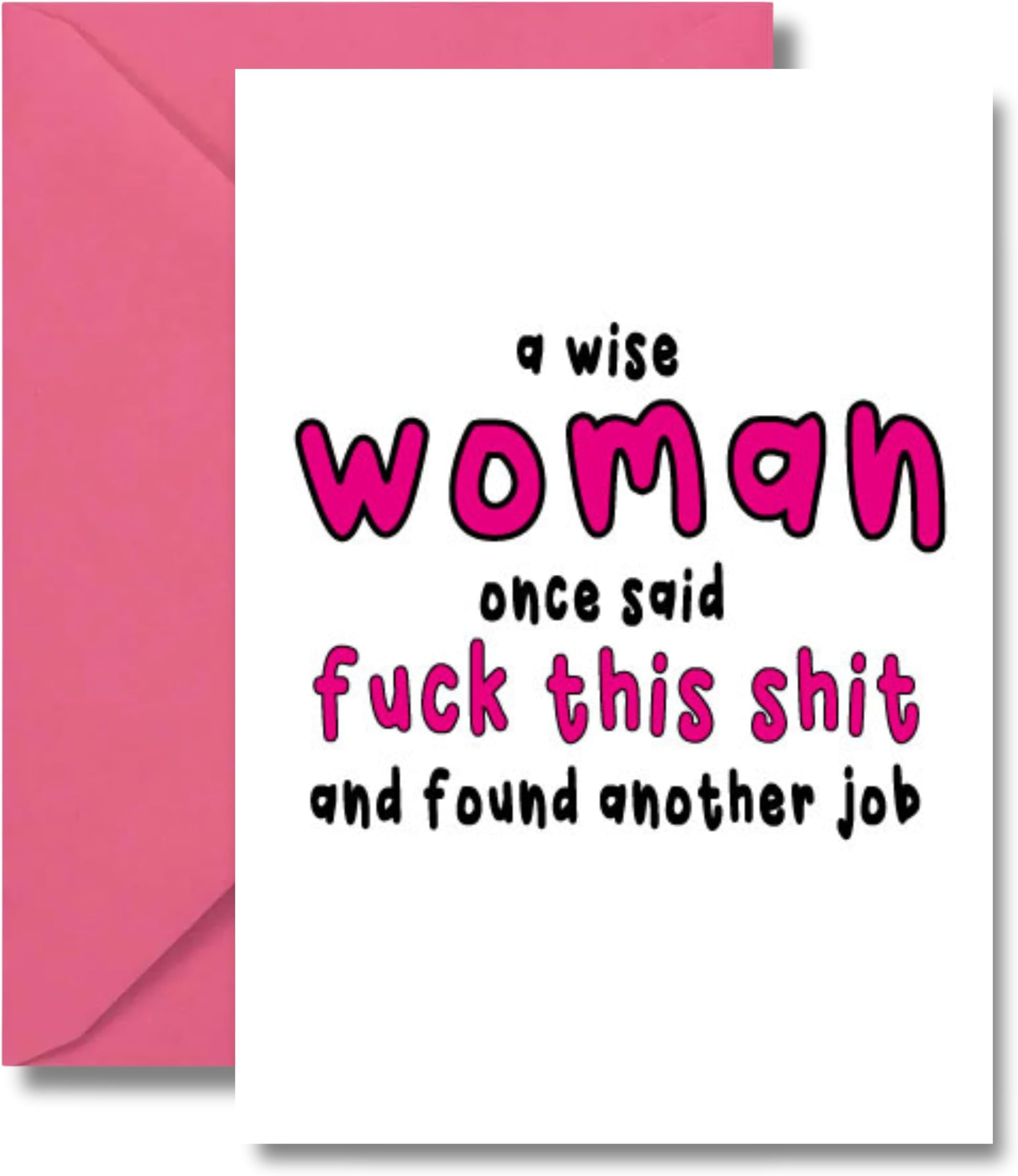Funny Leaving Card for Women, Adult Humour, New Job, Office Banter, Rude Farewell, Work Colleague Goodbye, Hysterical Co-Worker Send-Off N25