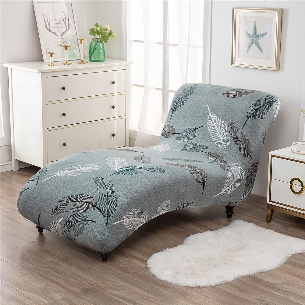 Chaise Lounge Cover Elasticity Slipcover Luxury Chaise Chair Cover for Living Room Indoor Furniture Cover Slipcovers Ultra Soft Machine Washable (Color 5)