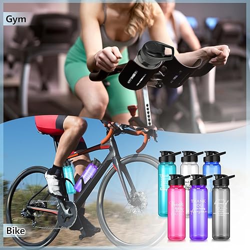 Miniatura 7 de Inbagi Regalos de agradecimiento para empleados, botellas de agua de plástico de 24 onzas, agradecimiento, compañeros de trabajo, a prueba de fugas,