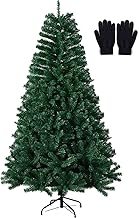 Maxesla Albero di Natale da 180cm con Supporto Pieghevole in Metallo, 800 Punte Albero di Natale Artificiale, Rami di Abete Rosso Folti Realistici, per Decorazioni Natalizie al Coperto