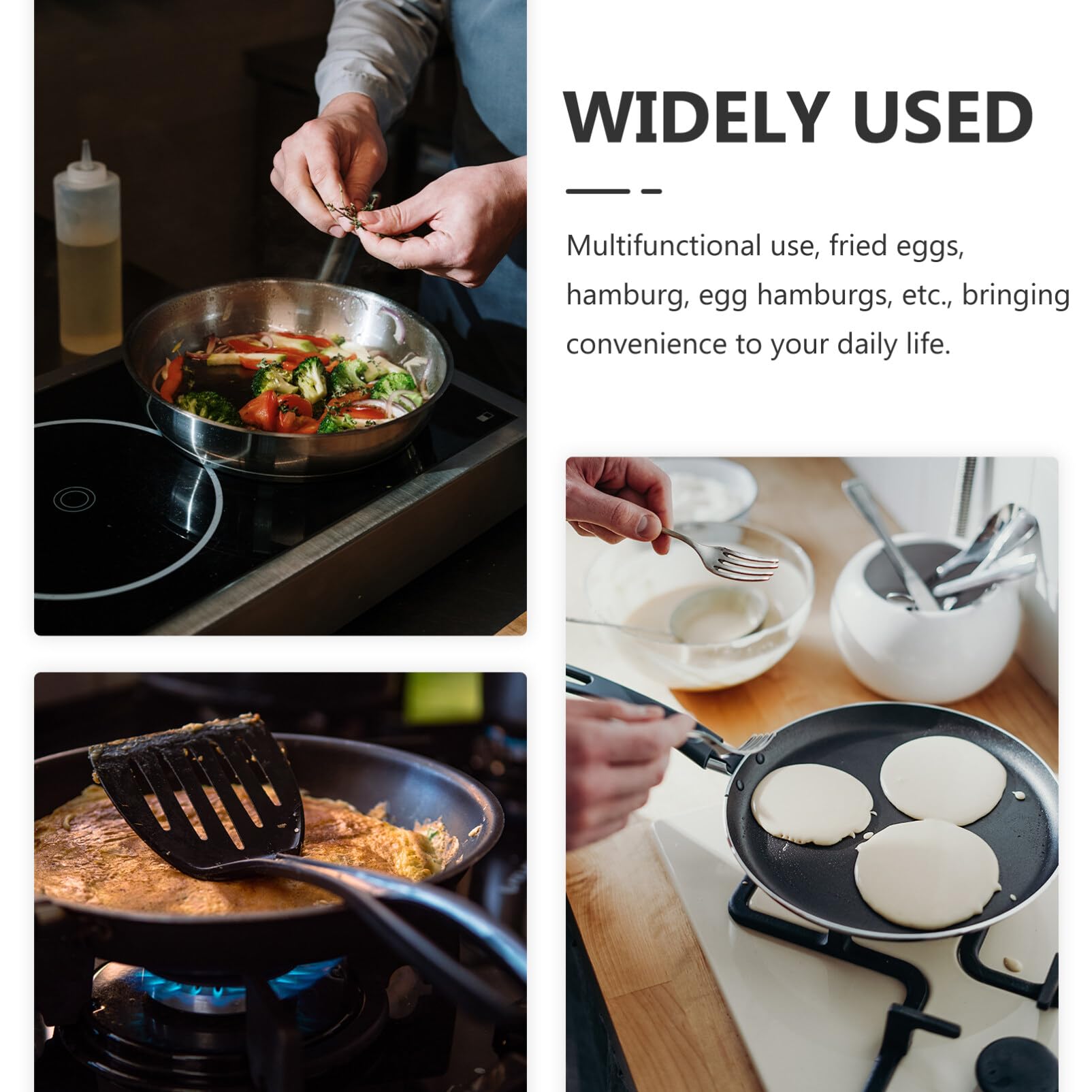 IMIKEYA 4-Section Non-Stick Square Grill Pan - Divided Skillet For Eggs, Pancakes & Tamagoyaki