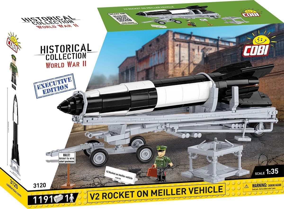 Cobi V2 Rocket & Transporter - Executive Edition - Clamping Block Set Consisting of 1191 Components - Item No. 3120 - Compatible with Clamping Blocks from Other Manufacturers