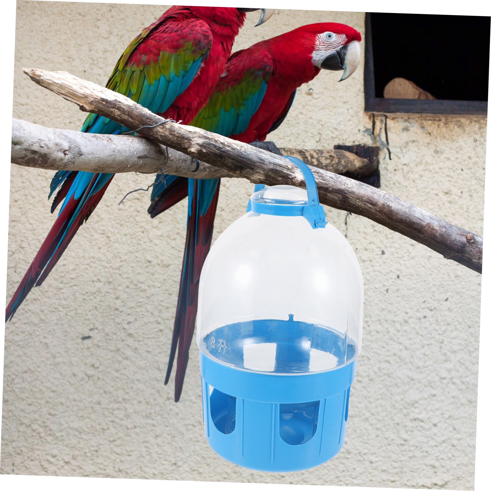 Abaodam Mangiatoia per Piccioni e Distributore D'acqua Trasparente da 8l Scala di Capacità, Grande Capacità per Abbeveraggio Autonomo, Semplice da Appendere, per Allevatori di Uccelli Domestici
