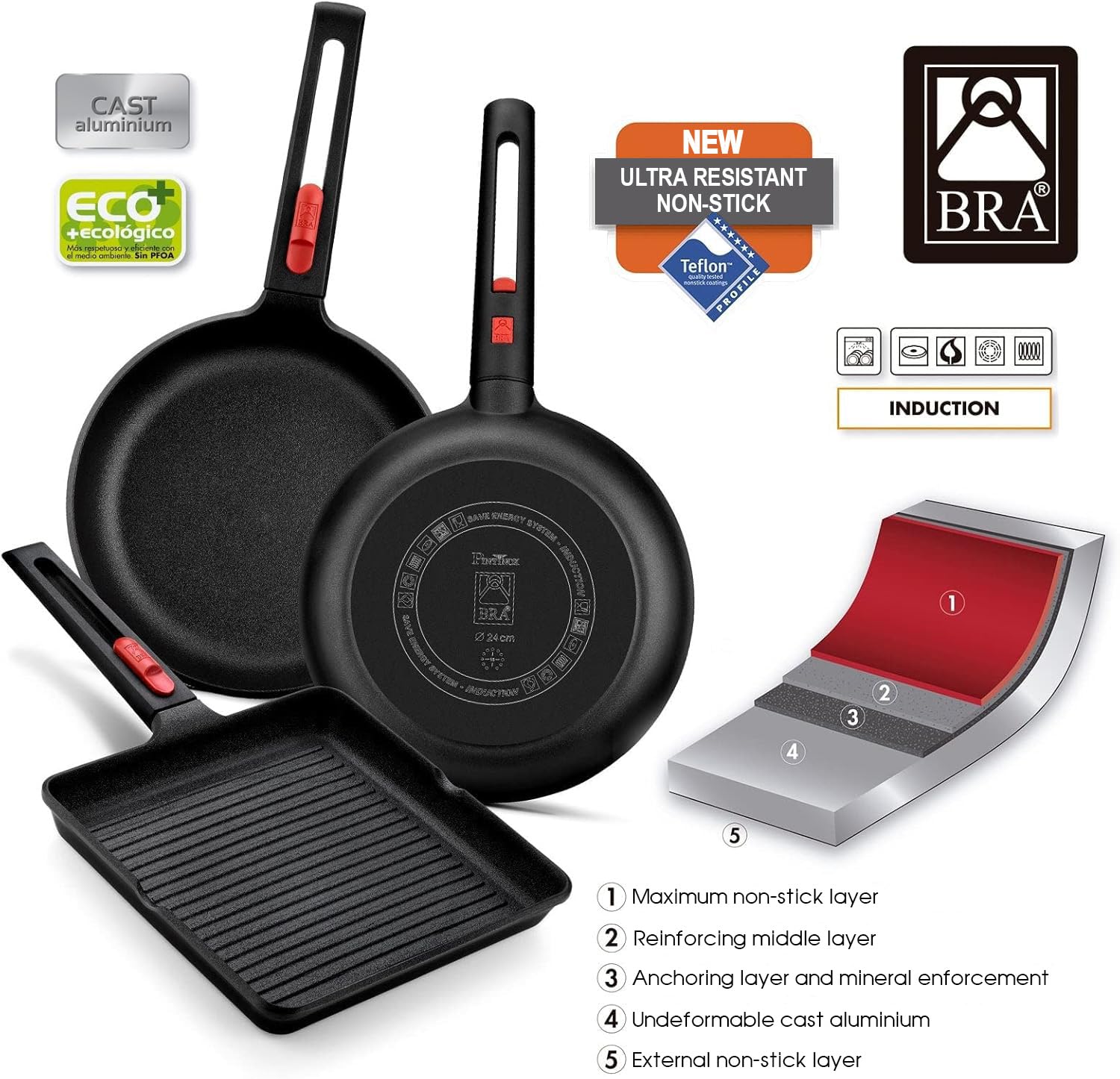 Bra-Grill Liscia .Infinity A421328 28 cm
