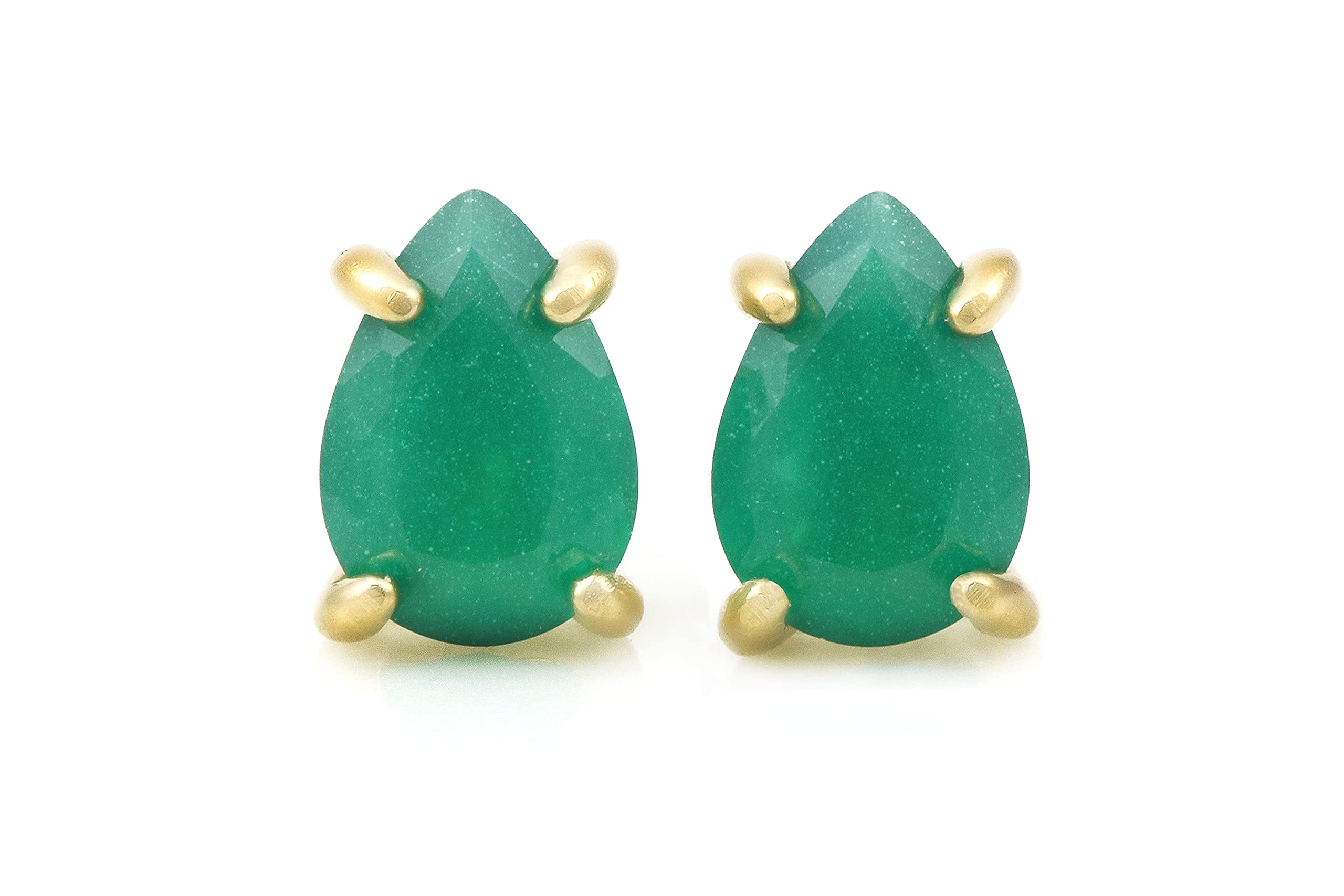 Carino Orecchini Onice Verde - Orecchini Vibranti a Forma Pera - Orecchini a Perno Pietre Gemme Lavorate a Mano, Orecchini Regalo, Orecchini per Tutti i Giorni - Gioielli Personalizzabili per Donne