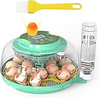TIKJEN 18-Egg Incubator: Auto Turning, Humidity Control, Clear View & Egg Candler for Chicken, Duck, Quail Eggs