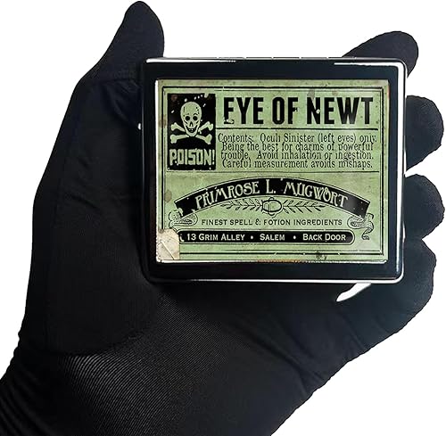 Miniatura 2 de Pastillero vintage plateado de 7 días de metal con espejo y 8 compartimentos, lindo organizador de pastillas de viaje para bolso (ojo de tritón)