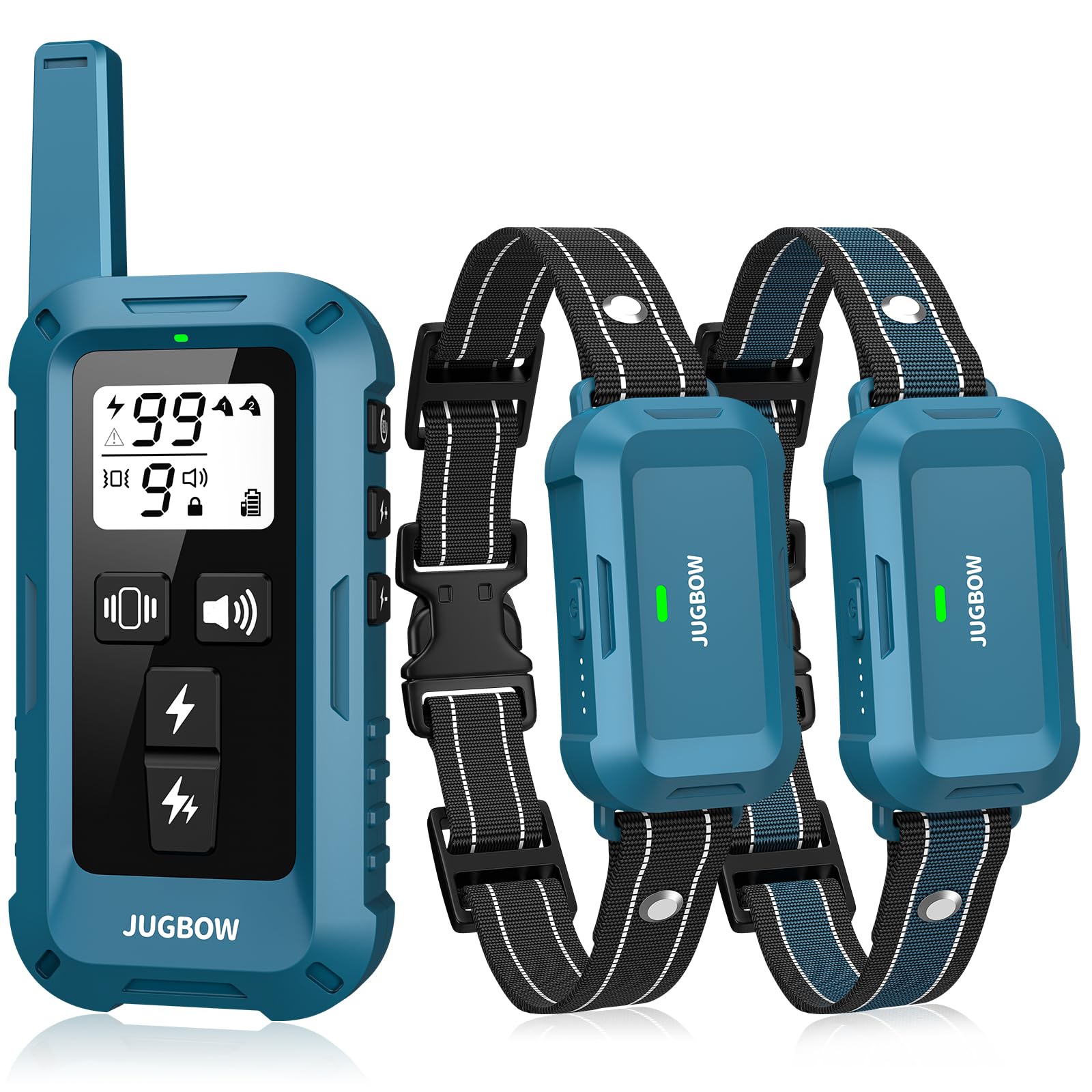 Jugbow Dog Shock Collar - 4200FT Dog Training Collar with Remote, IPX7 Waterproof Electric Collar with 4 Training Modes, Security Lock, Rechargeable e