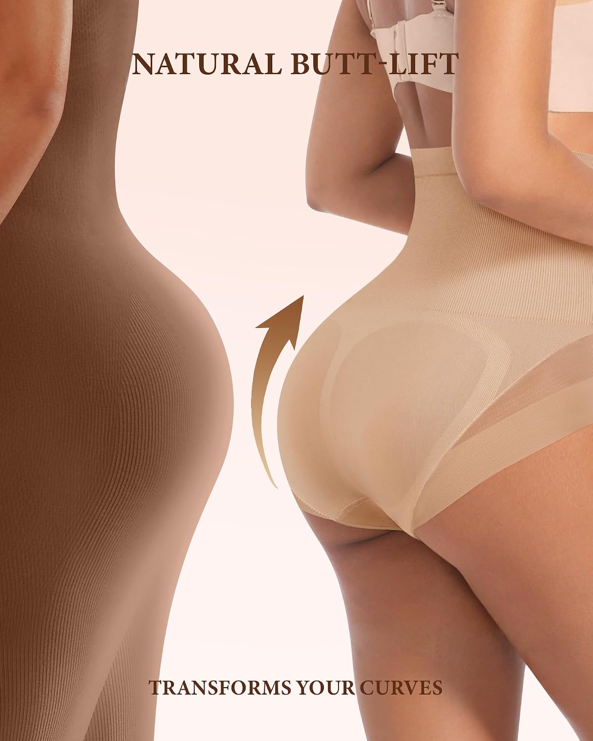 MEIYATING Women's High Waisted Tummy Control Underwear, Sexy Mesh Shaping Briefs, Ladies Shapewear Panties, 3 Pack
