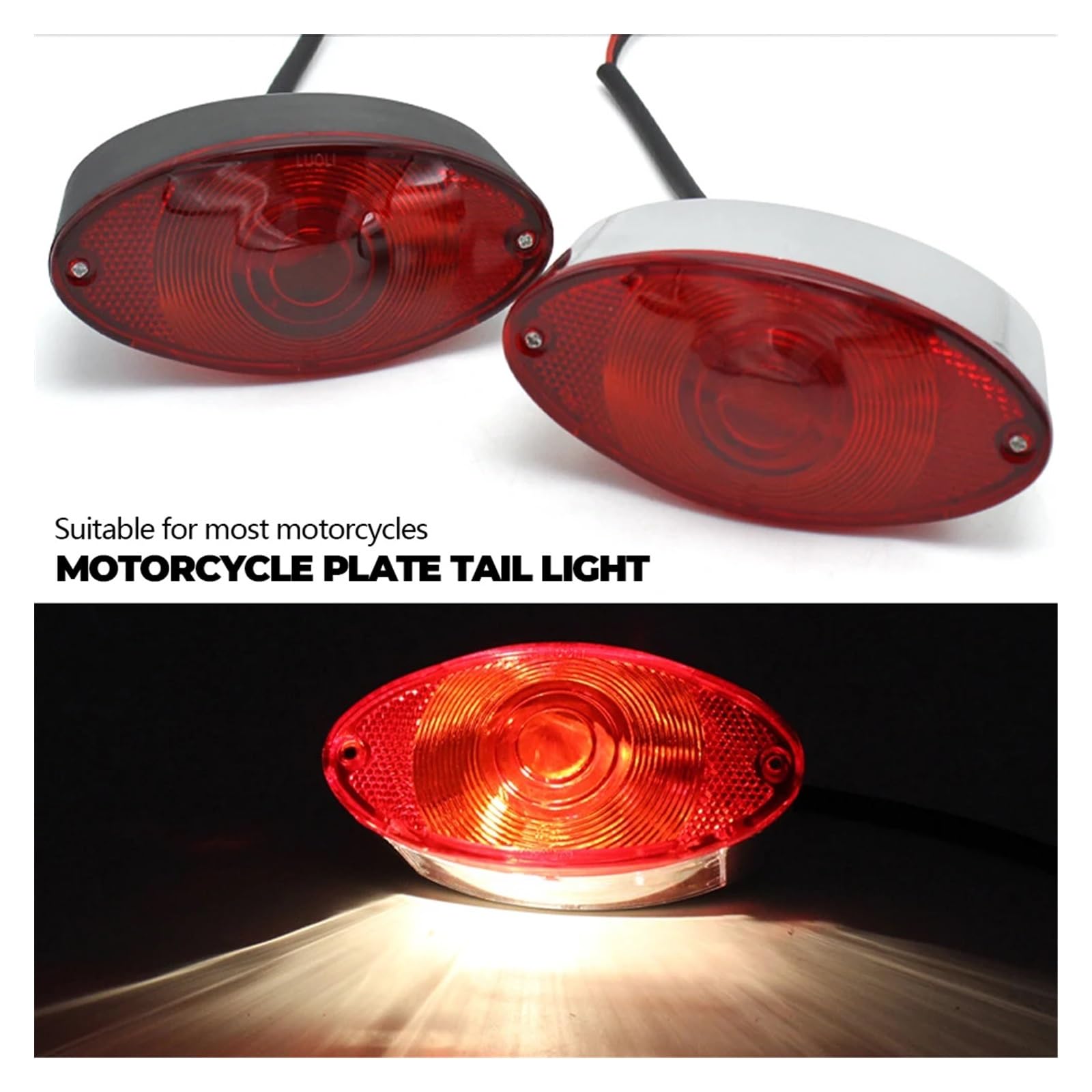 Luz De Matrícula LED Universal Para Moto, ATV Y Scooter | 12V, 3 LEDs | Impermeable Y Fácil Instalación | Alta Visibilidad