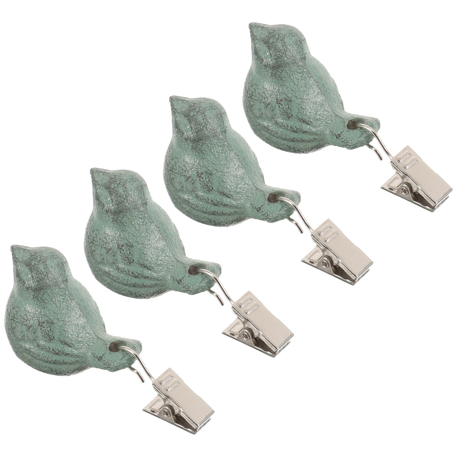 4 Stück Tischgewichte in Vogel Form aus Metall Praktische Tischdeckenklammern zum Schutz und Beschweren von Tischdecken für Outdoor und Picknick