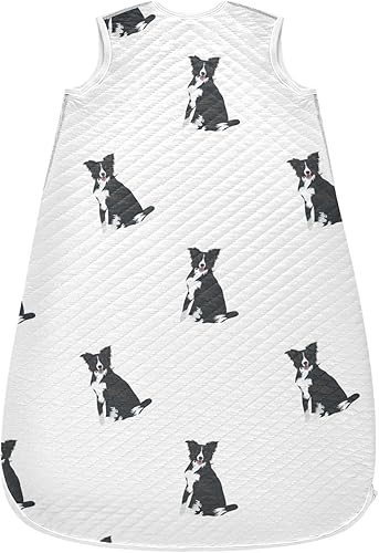 Miniatura 2 de vvfelixl Baby Sleep Sack for 6-12 Months Border Collie Dog Baby Wearable Blanket Zipper Swaddle Transition Sleeping Bag for Infant Baby Sleep Suit