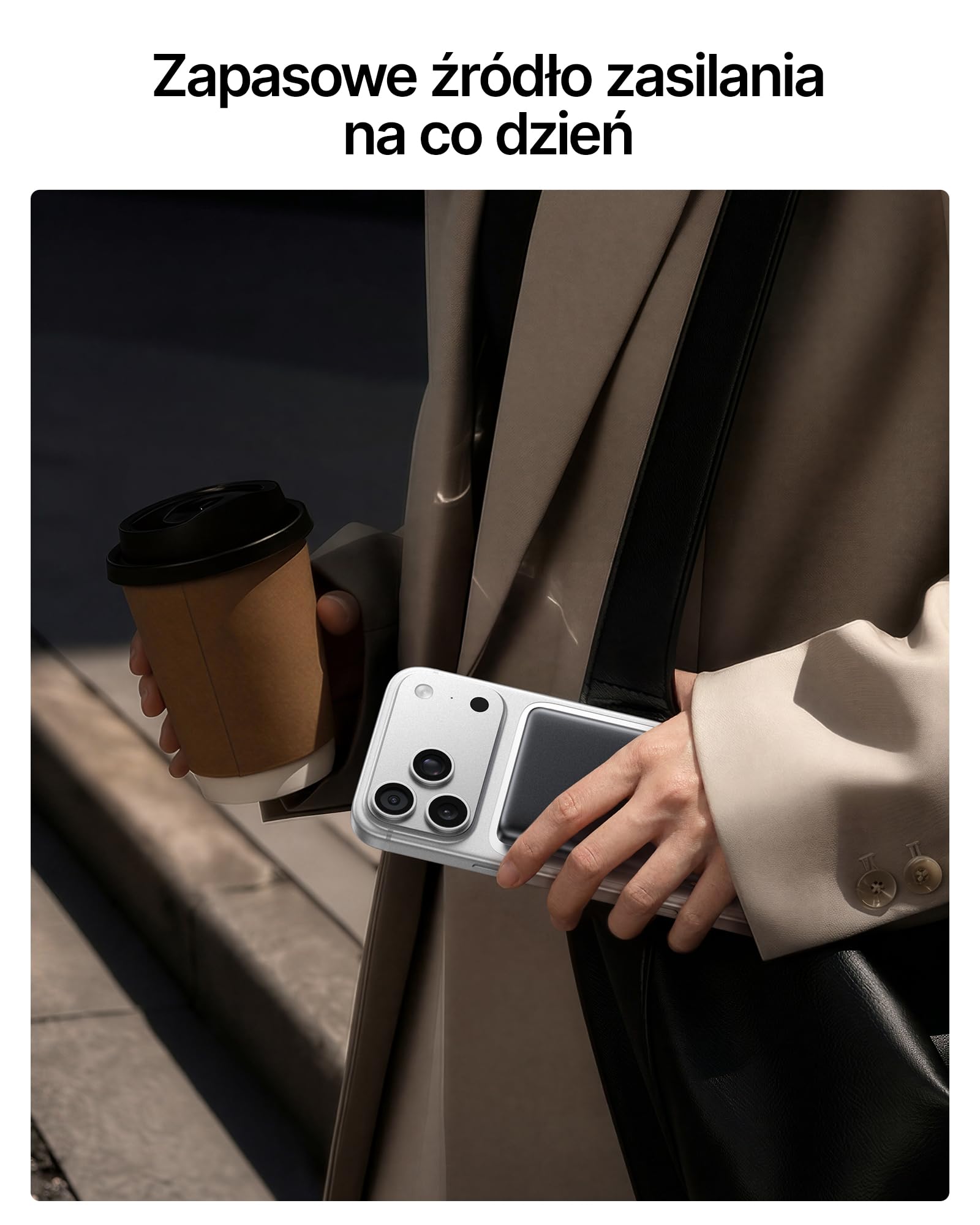 Baseus Picogo AM31 MagSafe Powerbank, Ultra Slim 20 W, szybkie ładowanie, magnetyczny powerbank, bezprzewodowa, zewnętrzna bateria z kablem USB C, przenośna ładowarka, do iPhone 17/16/15/14/13, czarna