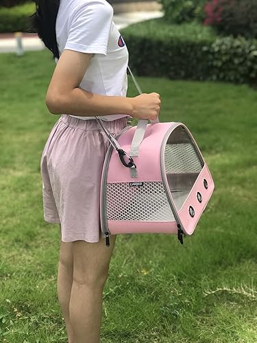 Miniatura 6 de Portador de conejillo de Indias, Pequeño Animal Bird Conejo Tortuga Bolsa de Transporte, Erizo Africano Portátil Transportador de Viaje al aire