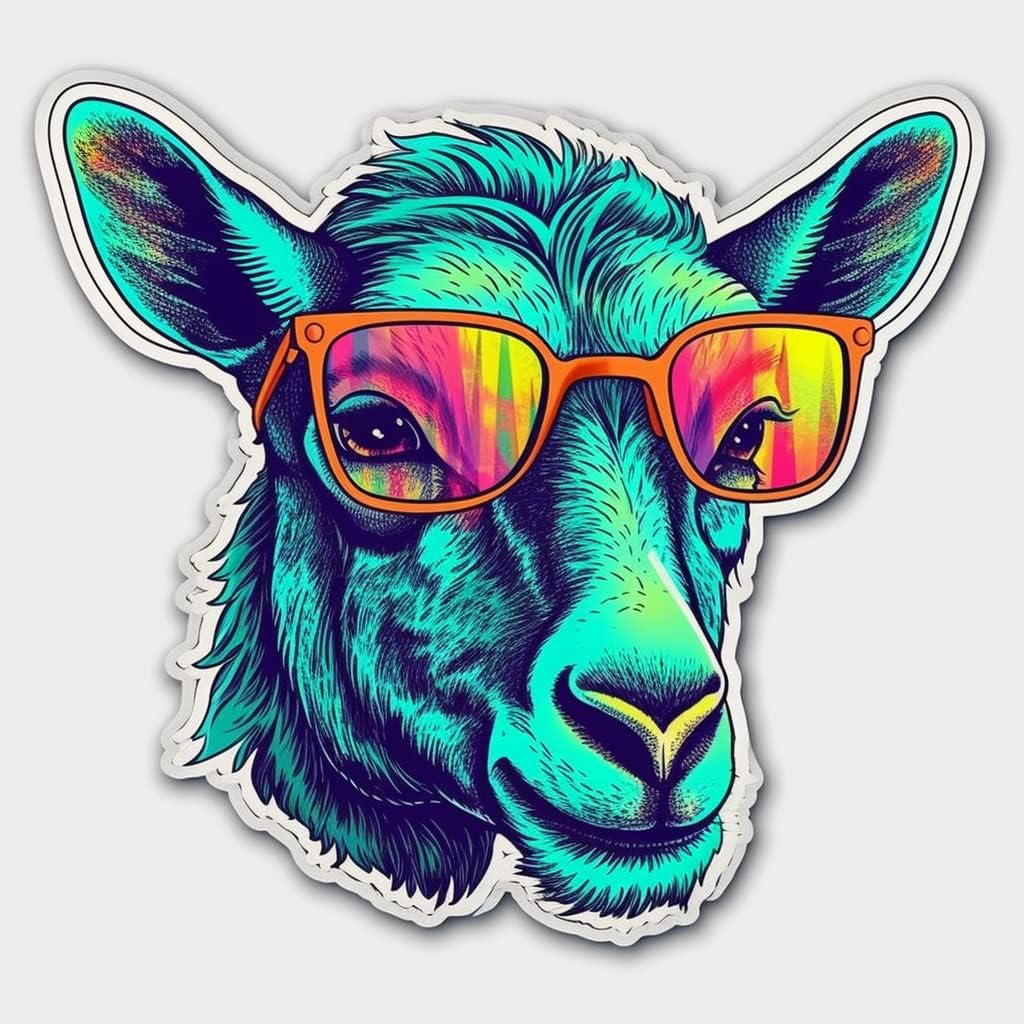 Amazon.com - Yoonek Graphics Goat Vinyl Decal Sticker for Car, Laptop ...