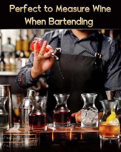 Miniatura 4 de NUTRIUPS Mini jarra de vino individual de 85 onzas juego de jarra de vino de vidrio de una sola porción mini decantadores de jarra de cristal