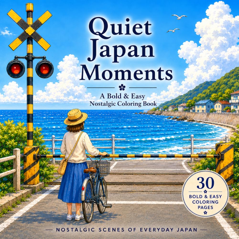 Quiet Japan Moments: A Bold & Easy Nostalgic Coloring Book